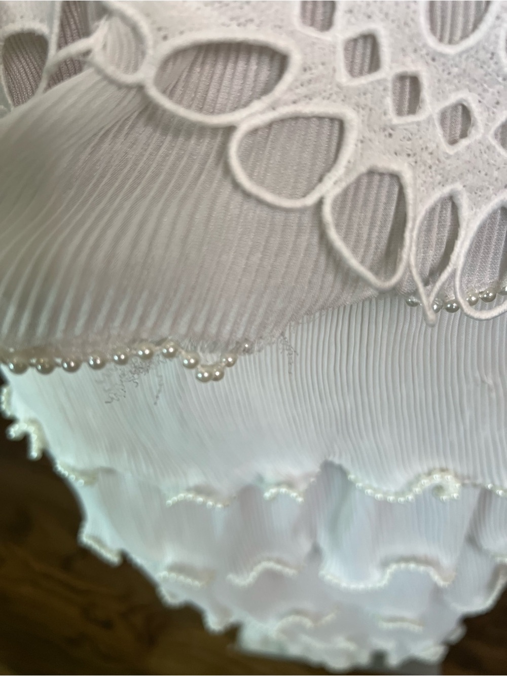 Elliatt Ivory Lace Cutout Tiered Maxi Dress - Picture 16 of 16